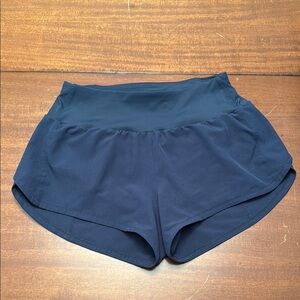 Amazon Essentials Blue Athletic Shorts Relaxed Fit Performance Fabric